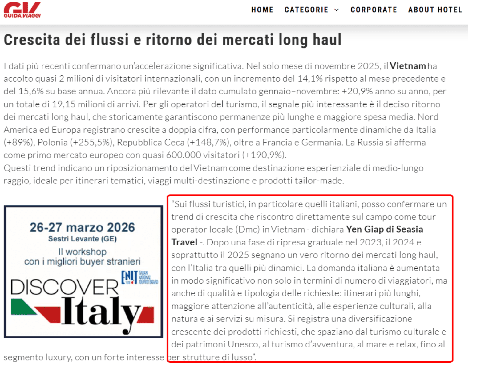 Guida Viaggi - Crescita dei flussi e ritorno dei mercati long haul