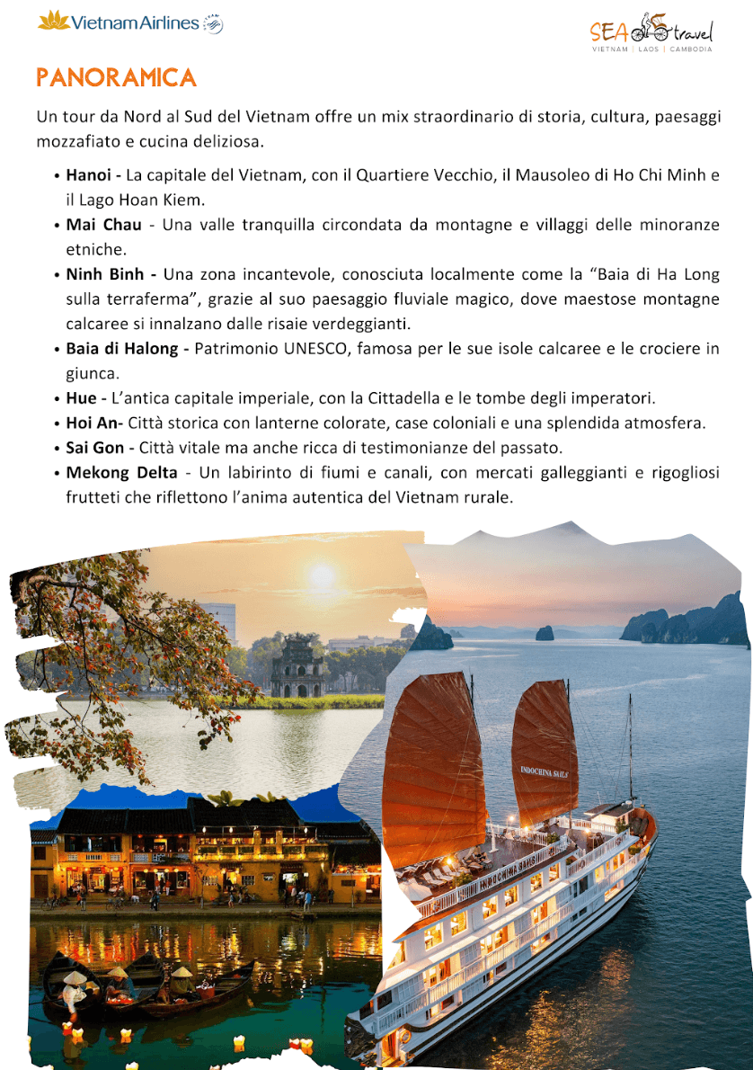 Panoramica Vietnam tour overview
